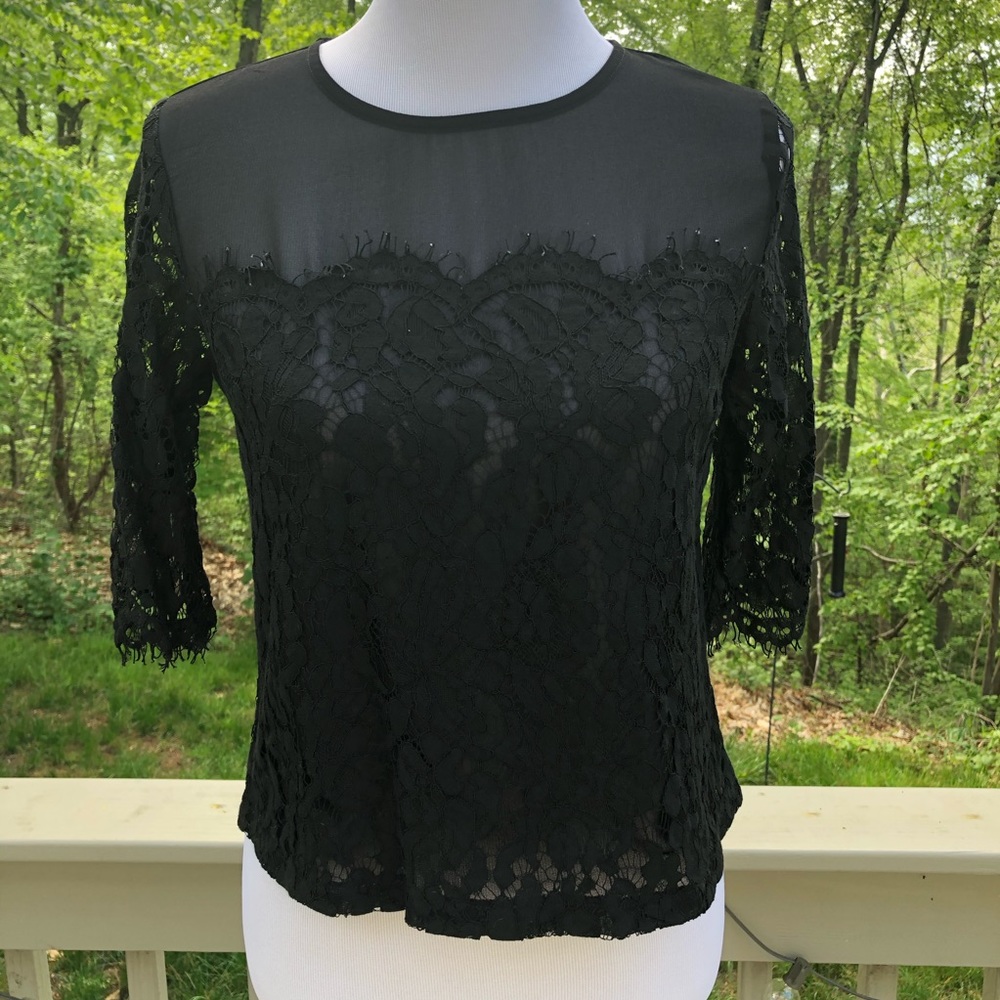 Sheer Lace Top by Forever 21